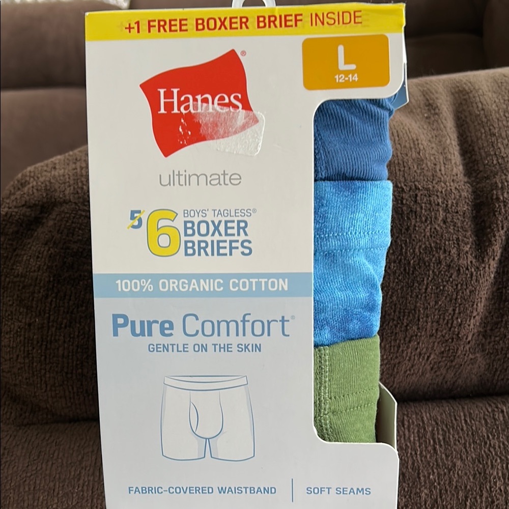 Hanes Boys' Boxer Briefs - Blue and Green